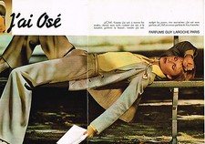 PUBLICITE ADVERTISING 044  1977  GUY LAROCHE  parfum  " j'ai OSE"  ( 2 pages)