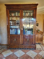 bibliothèque bois massif  - Acajou - Epoque  Restauration
