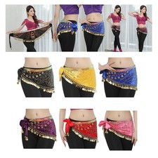 Écharpe de hanche de danse du ventre, chaîne de taille avec disques pendants,