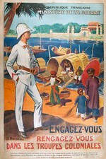 affiche poster engagez vous troupes coloniales