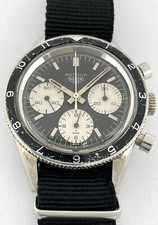 Heuer Autavia Vintage Chronographe Remontage Manuel Montre Hommes Inox 'Jochen
