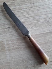 Ancien Couteau manche en corne lame 10,5 cm