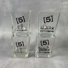 4 verres penchés à whisky