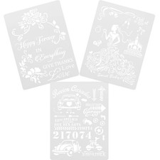 3 Sheets Pochoir Pour Peinture Pochoirs De Bricolage L'artisanat