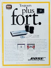BOSE vintage Print Ad !! " Total Stereo With Virtually Invisible Speakers "