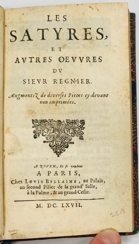 Regnier mathurin les - ,
