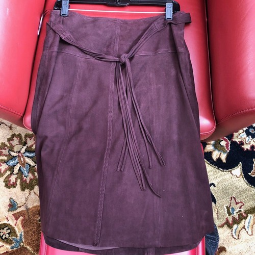 Joie maise leather suede skirt - suede,