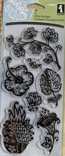 clear stamps tampon transparent Fleurs Exotiques marque Inkadinkado 