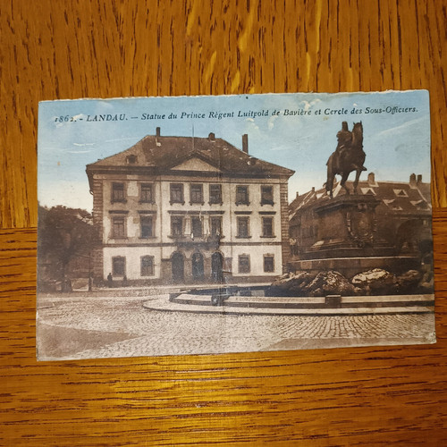 Ancienne cpa landau statue - -,