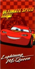 Drap de Bain Plage Cars Flash Mc Queen Disney Pixar 70cm x 140cm Coton Neuf