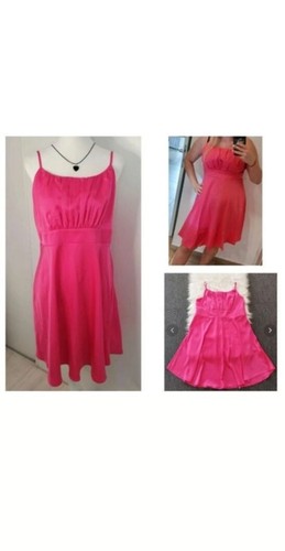 Robe rose satinée bretelles - robe,