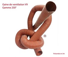 Gaine ventilation V9 Gamme 250 Degres - Diametre 60 - Au metre