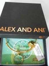 Alex and Ani Gratuit Spirit Extensible Câble Bracelet Finition or Jaune Nwtbc