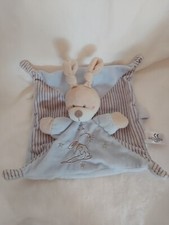 Doudou lot de 2 lapins plat bleu gris SIMBA TOYS NICOTOY KIABI étoile argent TBE