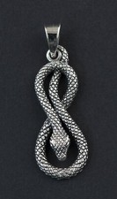 Pendentif Serpent  en Argent massif  925 - Cobra ou Naja  de 5,1 gr.  # 26307
