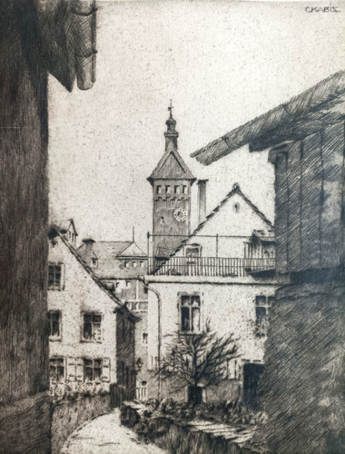 Gravure ancienne signée - , et