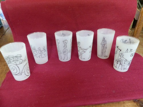 Verres signés cabu noir - cabu, en