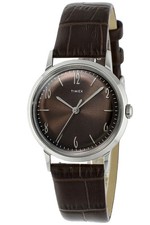 Montre mécanique homme TIMEX Marlin TW2W93300 cadran marron foncé à remontage...