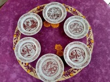 6 Assiettes à Dessert Décoratives Publicitaires Yves Rocher Les Vieux Métiers