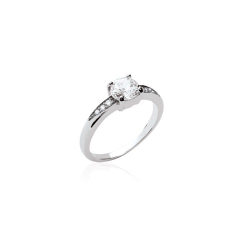 Bague solitaire zirconium