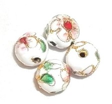 4 PERLES CLOISONNEES 9 MM