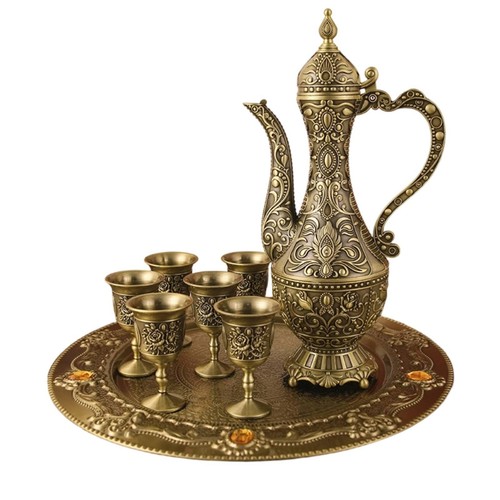 Service café turc vintage - service,