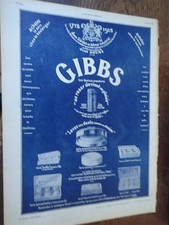 GIBBS dentifrice savon depuis 1712 publicité papier ILLUSTRATION 1915