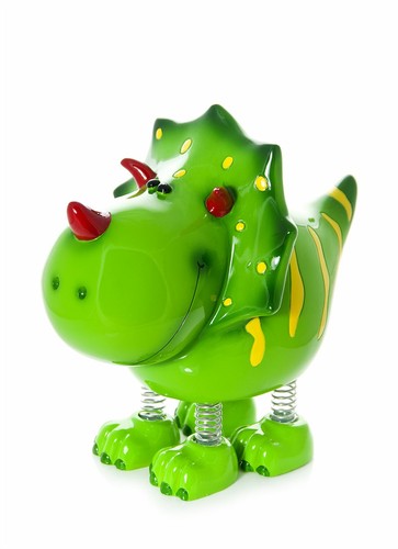 Tirelire dinosaure vert avec