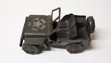 Ancien Jouet Jeep Willis WW2 Tôle peinte Libération XXe siècle