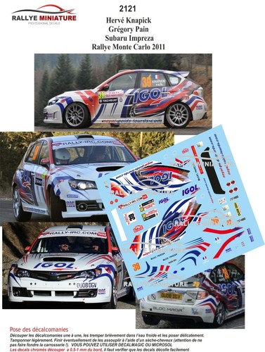 Decals ref 2121 subaru - 1/32,