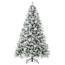 Sapin de Noël Artificiel 210 cm Lumineux LED Aiguilles de Pin 1270 Branches 320