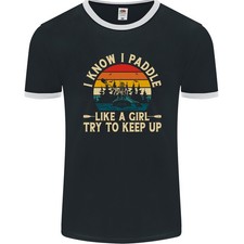 Rame comme Un Fille Drôle Kayak Canoë Faisant Du Kayak Hommes Ringer Fotl