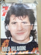 Affiche ancienne MORT DE DANIEL BALAVOINE Adieu Kiosque vintage poster