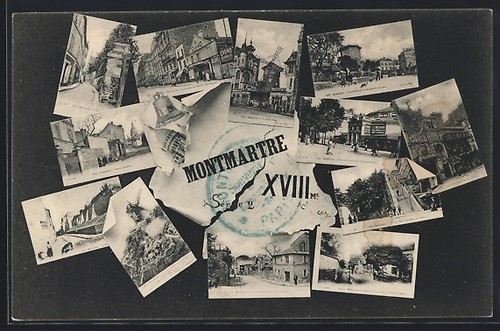 Cpa paris montmartre la rue - la,