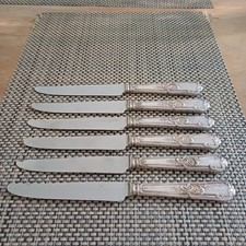 Couteaux de Table Métal Argenté Style Louis XV (Lot 6)