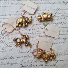 4 Breloques Vintage Plaqué Or