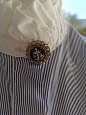 BROCHE COLLECTION VINTAGE TRÈS BEAU MODÈLE FLEURS MÉTAL DORÉ ET ÉMAUX