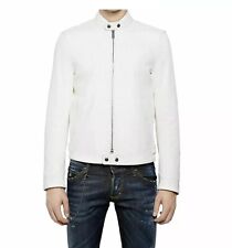 Blouson cuir blanc homme