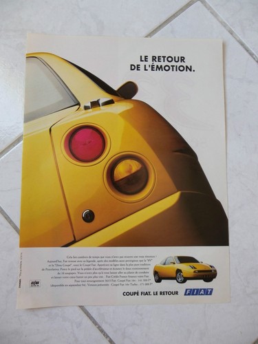 Publicité fiat coupé 16v - coupé,