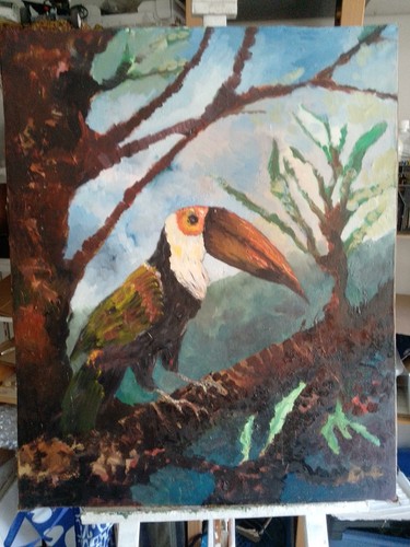 Tableau huile sur toile - huile,