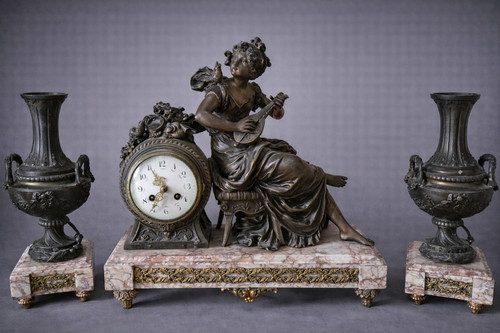 Garniture pendule ancienne - de,