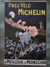 Plaque métal  tôle MICHELIN vintage garage  réédition 20x30 cm Bibendum pneu 7