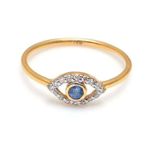 Bague œil turc tanzanite - bague,