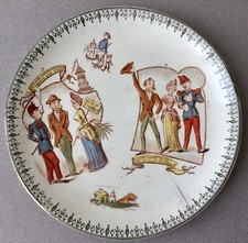 ASSIETTES ancienne CHOISY LE ROI .TERRE DE FER .Boulenger . H.B & Cie.