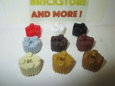 Lego - Brick Brique Round Flutes 2x2 Axle Hole 92947 - Choose Color and Quantity