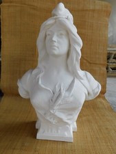BUSTE EN PLATRE MARIANNE CHAMPETRE 42cm  DE HAUT  / REPUBLIQUE FRANCAISE