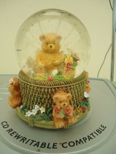 Boule neige decor oursons - neige,
