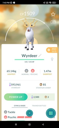 Wyrdeer hisuian non shiny - wyrdeer,