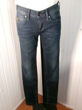 Pantalon jean taille basse bleu délavé stretch G-Star slim W27 36 logo brodé