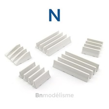 N 1/160 Lot 20 Blocs Jersey Routiers, Décor Miniature Réseau Train Echelle 1:160